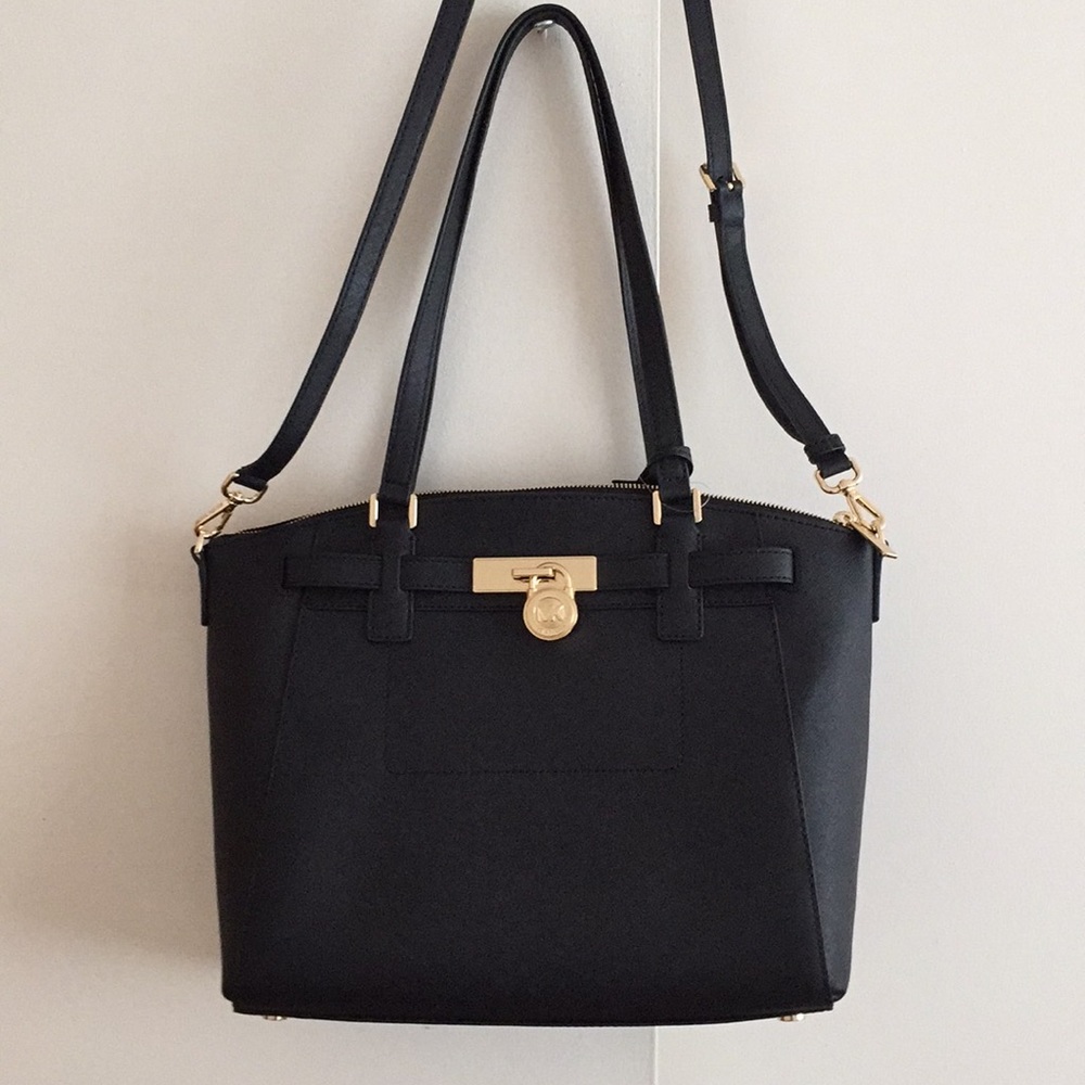 Michael Kors Leather Large Black Satchel MSRP $378.00